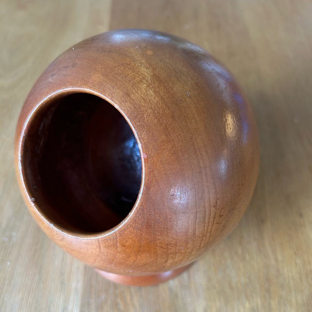 MCM Vintage Wood Salt Cellar / Bowl